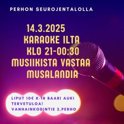 Karaokeilta Seurojentalolla